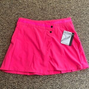 NWT Oakley Tennis Skirt Pink Size 8 Wrap Skort Asymmetrical Waist Pleats